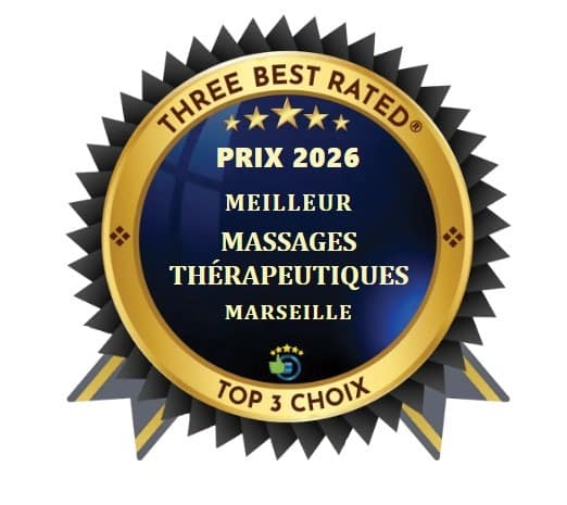 Distinction ThreeBestRated 2026 – Meilleurs massages thérapeutiques à Marseille